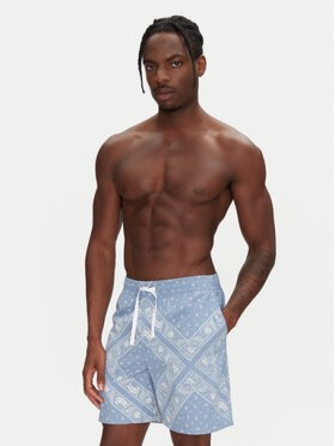 Tommy Jeans Szorty materiałowe DM0DM21945 Błękitny Loose Fit