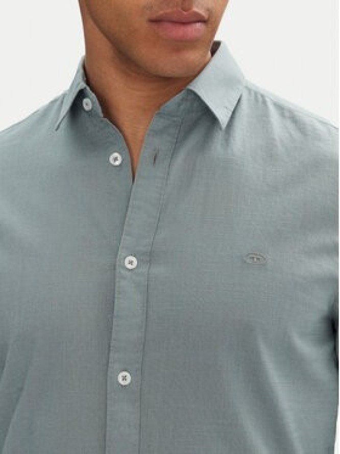 Tom Tailor Koszula 1045087 Zielony Regular Fit
