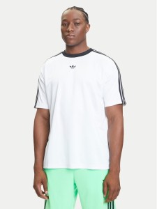 adidas T-Shirt adicolor Jacquard JW5877 Biały Loose Fit