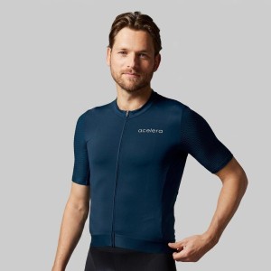 Intermediate Koszulka rowerowa szosowa męska krótki rękaw