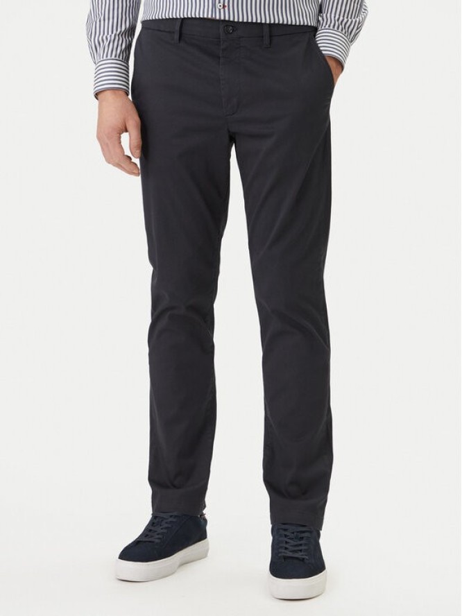 Tommy Hilfiger Spodnie materiałowe Denton MW0MW41923 Granatowy Straight Fit