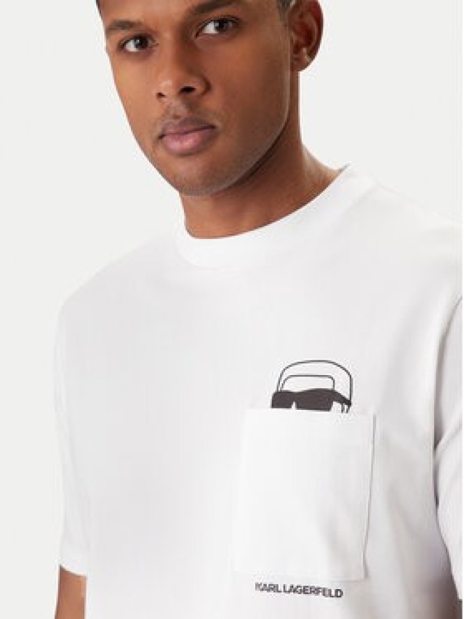 KARL LAGERFELD T-Shirt 755047 561221 Biały Regular Fit