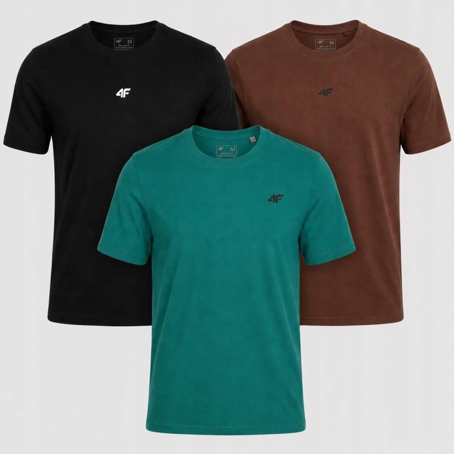 KOMPLET KOSZULEK MĘSKICH 4F ZESTAW 3PAK T-SHIRT
