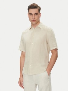 BOSS Koszula 50537382 Beżowy Regular Fit