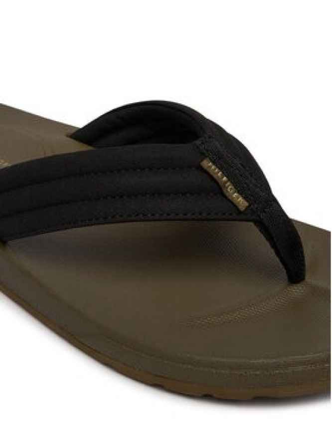 Tommy Hilfiger Japonki Molded Hilfiger Lth Beach Sandal FM0FM05802 Czarny