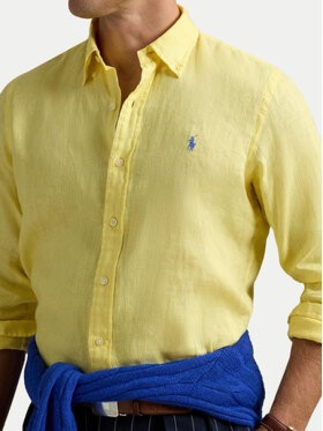 Polo Ralph Lauren Koszula 710968915011 Żółty Slim Fit