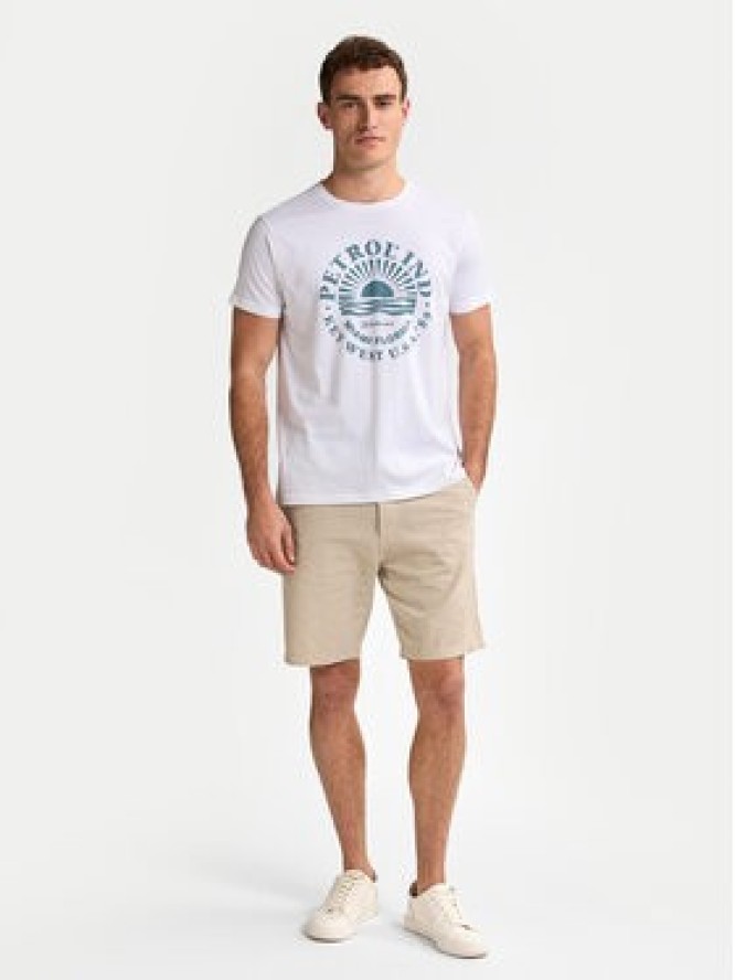 Petrol Industries Szorty materiałowe M-1050-SHO538 Beżowy Slim Fit