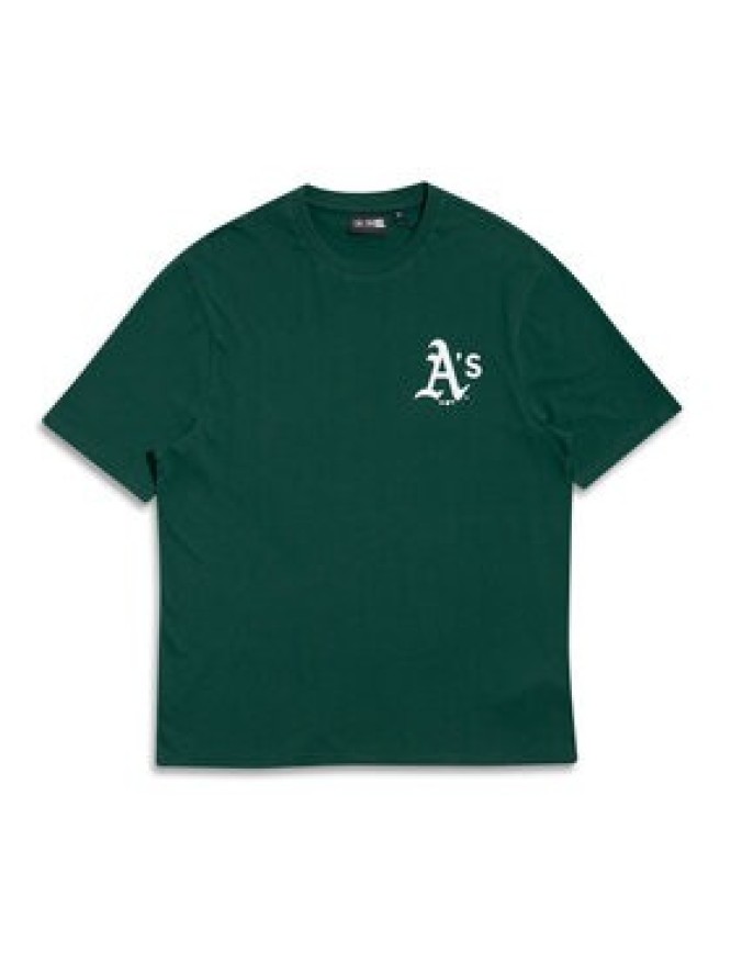 New Era T-Shirt Oakland Athletics MLB Pennant Graphic 60596214 Zielony Regular Fit