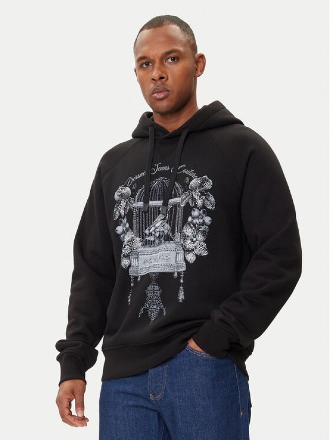 Versace Jeans Couture Bluza 79GAIP08 CF07P Czarny Regular Fit