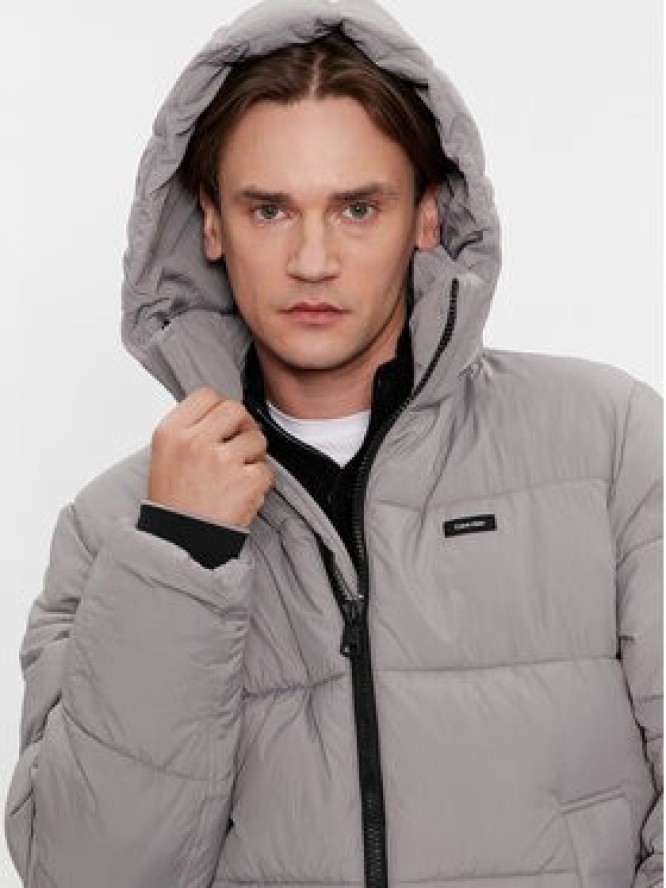 Calvin Klein Kurtka zimowa Crinkle K10K110336 Szary Regular Fit