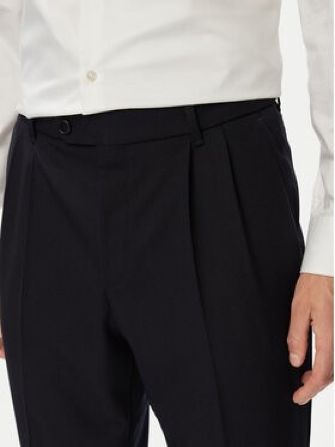BOSS Spodnie garniturowe H-Perin-263 50567532 Granatowy Tapered Fit