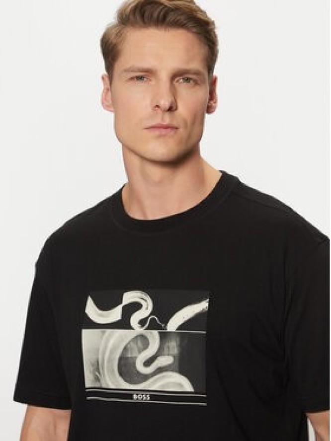BOSS T-Shirt 50534919 Czarny Regular Fit