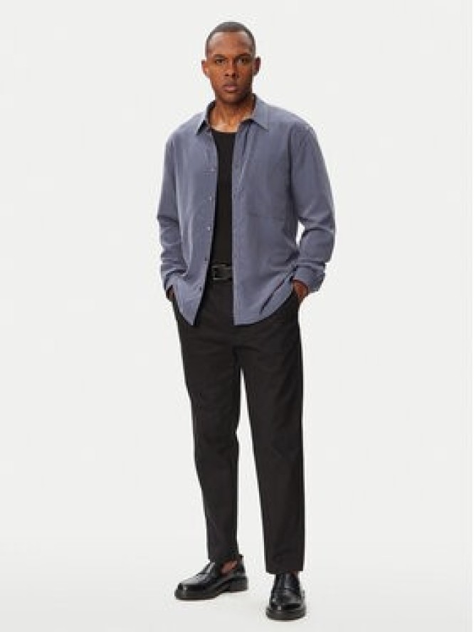 Calvin Klein Koszula Ls Drapey LV04LF113G Fioletowy Regular Fit