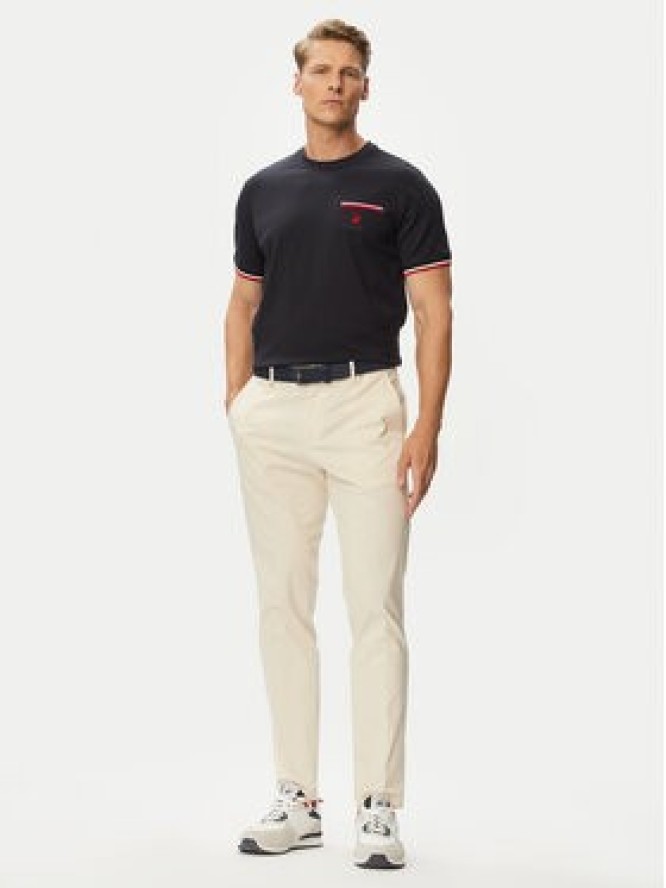 Beverly Hills Polo Club T-Shirt P-SS26M-TS0112 Granatowy Regular Fit