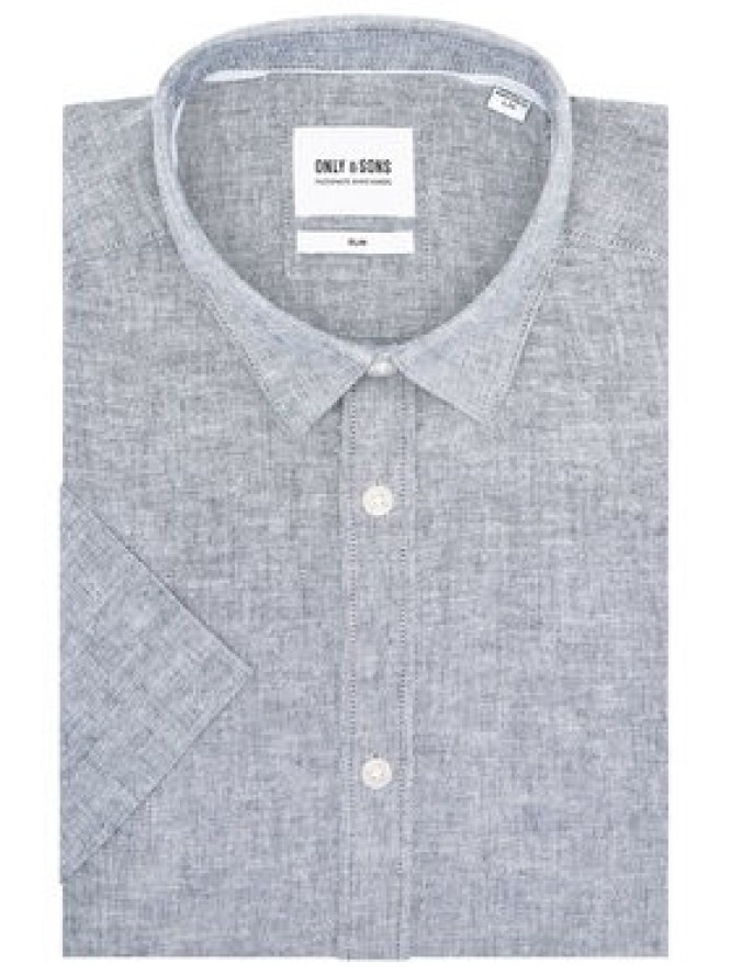 Only & Sons Koszula Caiden 22009885 Szary Slim Fit