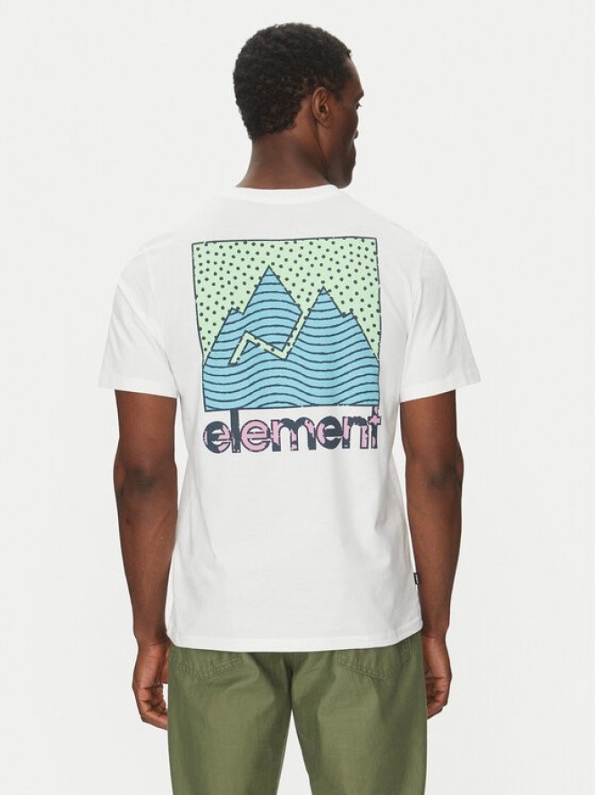 Element T-Shirt ELYZT00496 Biały Regular Fit