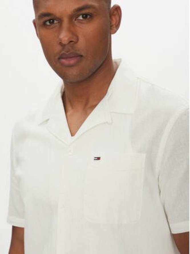 Tommy Jeans Koszula DM0DM20895 Écru Regular Fit