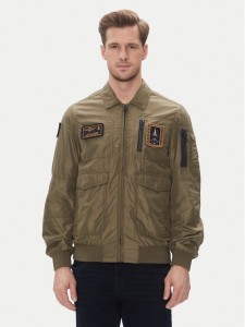 Aeronautica Militare Kurtka przejściowa 251AB2071CT3081 Khaki Regular Fit