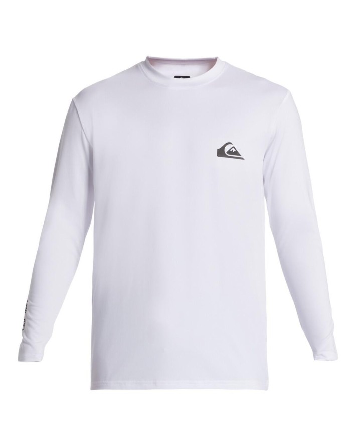 Koszulka surfingowa z długim rękawem UPF 50 dla Mężczyzn EVERYDAY SURF Biały