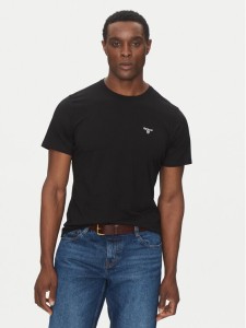 Barbour T-Shirt Essential Sports MTS0331BK31 Czarny Tailored Fit