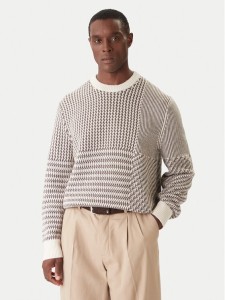 Calvin Klein Sweter LV04LD306G Beżowy Regular Fit