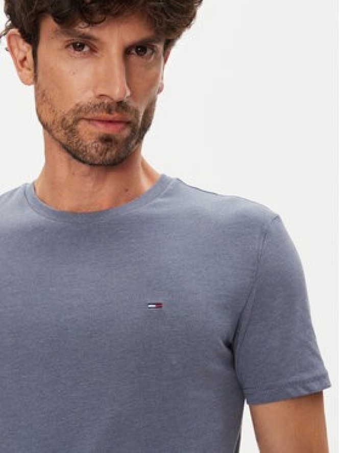 Tommy Jeans T-Shirt Jaspe DM0DM20363 Niebieski Slim Fit