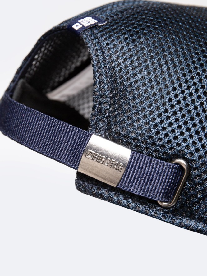 Czapka męska z daszkiem z siatką granatowa Vintygas 403