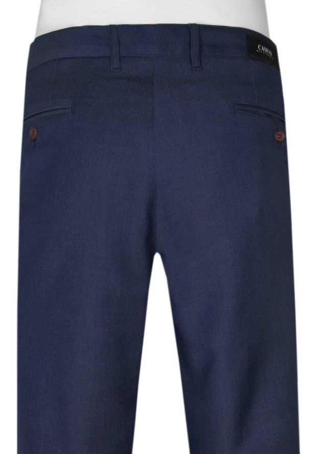 Eleganckie Spodnie Męskie, Wizytowe - Casino - Granatowe