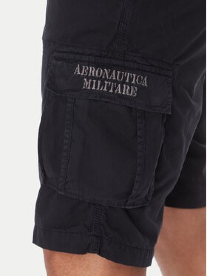Aeronautica Militare Szorty materiałowe 251BE066CT1122 Granatowy Regular Fit