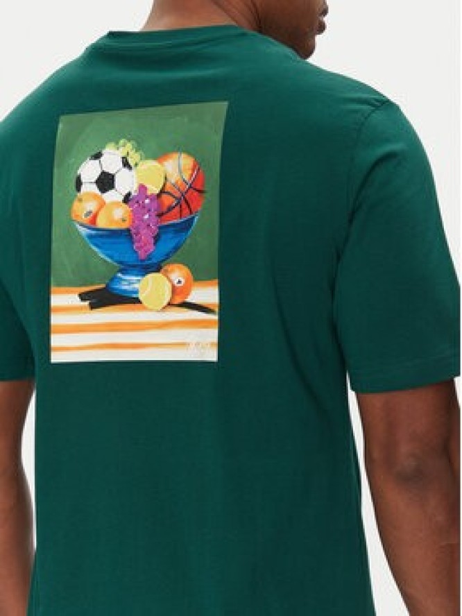 adidas T-Shirt Lounge Still Life Bowl Graphic JJ3961 Zielony Regular Fit