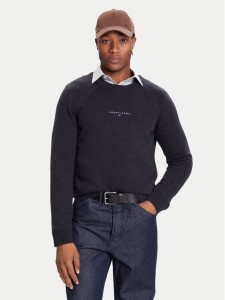 Tommy Jeans Sweter DM0DM22097 Granatowy Regular Fit