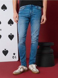Jeansy skinny - niebieski