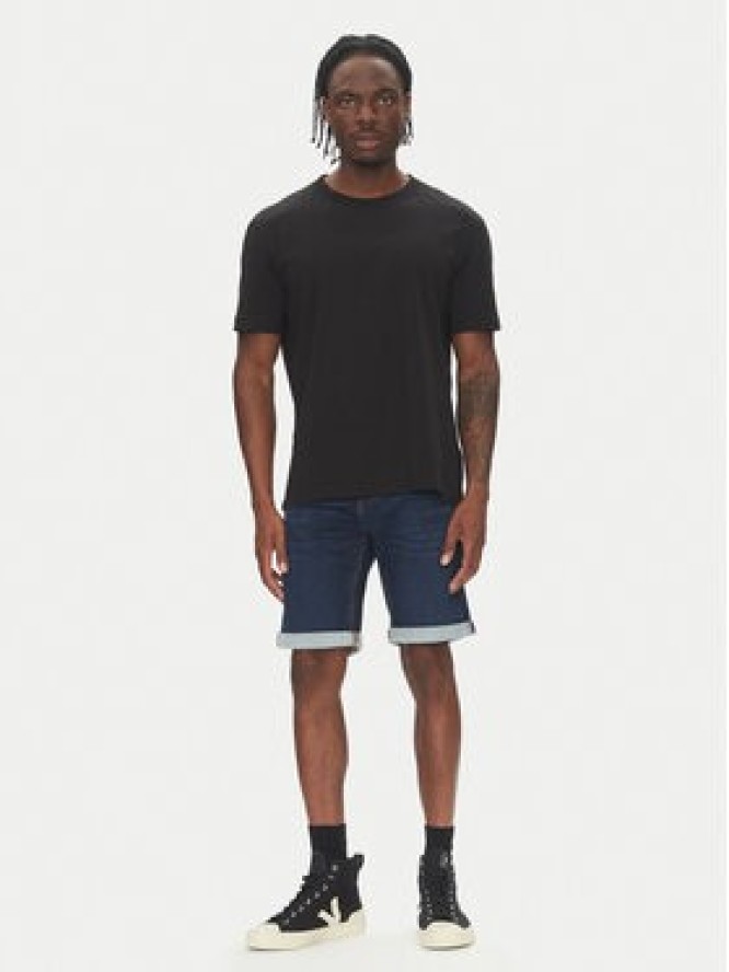 Mustang Szorty jeansowe Chicago Z 1016349 Granatowy Slim Fit