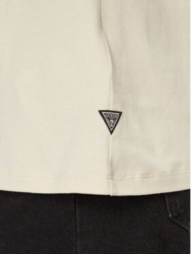 Guess T-Shirt M4GI49 KBW41 Beżowy Slim Fit