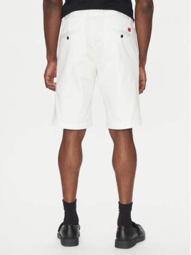 HUGO Szorty materiałowe Darik 50505857 Biały Regular Fit