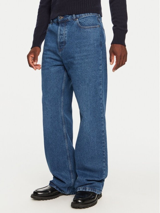 AMI Paris Jeansy HTR450.DE0031 Granatowy Large Fit