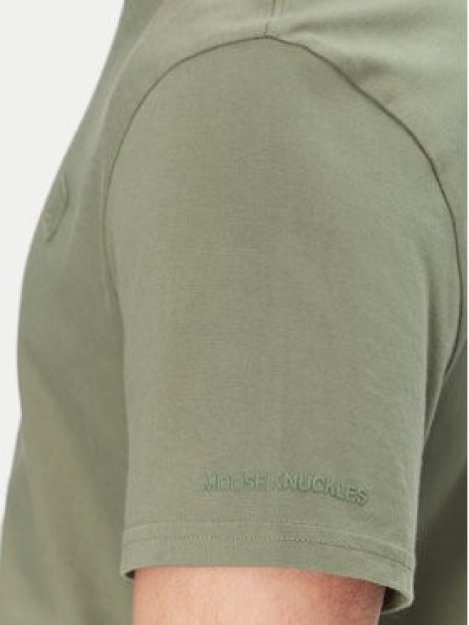 Moose Knuckles T-Shirt Duluth M15MT759 Zielony Regular Fit