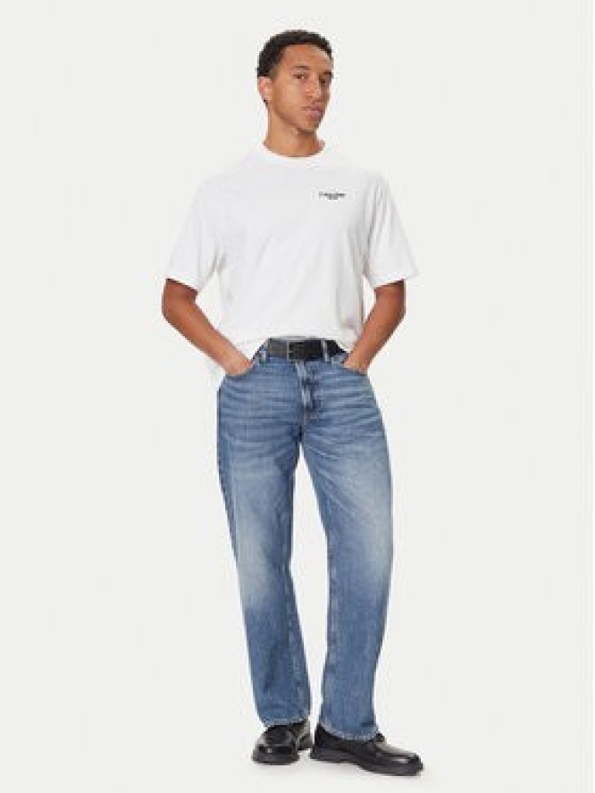Calvin Klein Jeans T-Shirt LV04RD825G Biały Regular Fit