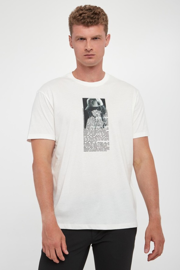 T-shirt męski z nadrukiem ARMANI EXCHANGE