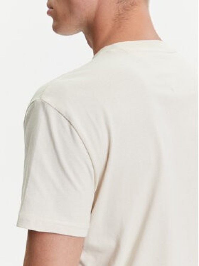 Tommy Jeans T-Shirt Linear Logo DM0DM20744 Beżowy Regular Fit