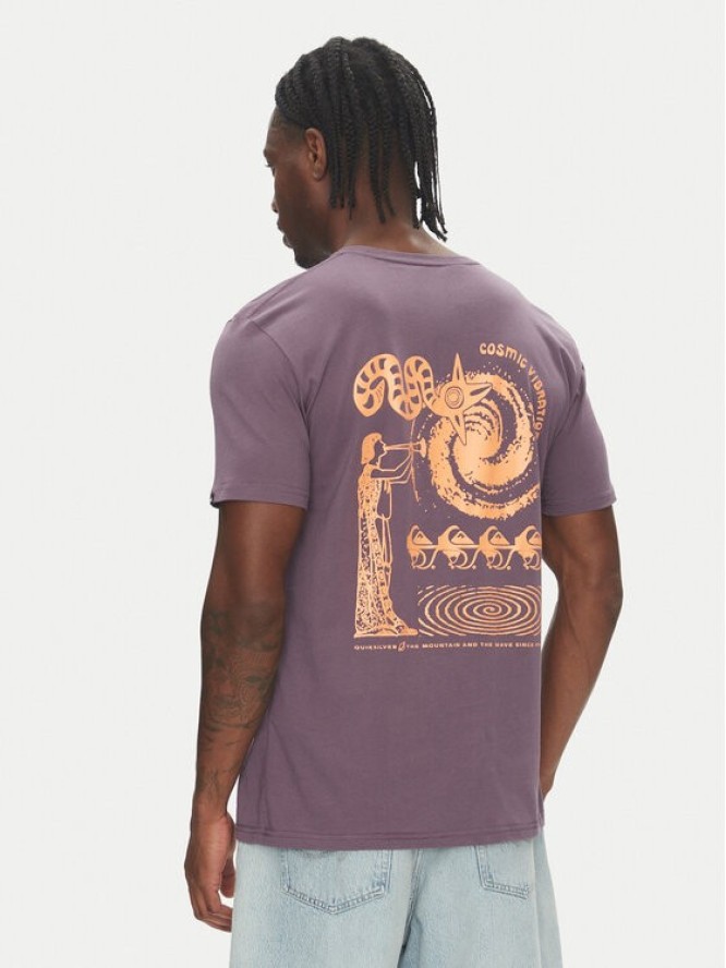 Quiksilver T-Shirt EQYZT08053 Fioletowy Regular Fit