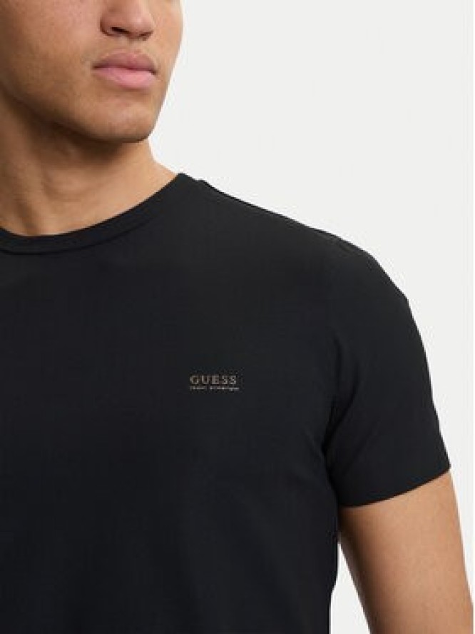 Guess T-Shirt M6RI19 KD202 Czarny Slim Fit