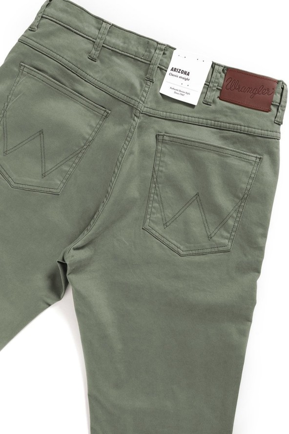 WRANGLER SPODNIE MĘSKIE ARIZONA DUSTY GREEN W12ORW457 112126447