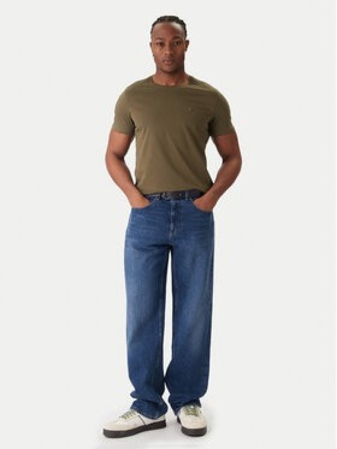 Tommy Jeans T-Shirt DM0DM04411 Zielony Slim Fit