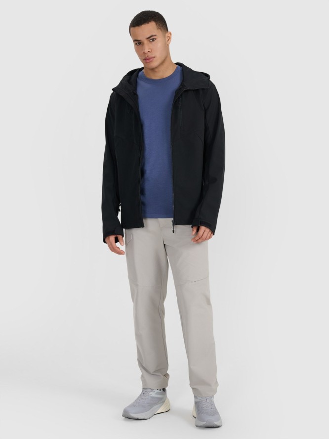 4F Kurtka softshell wiatroodporna membrana 8000 męska - czarna L