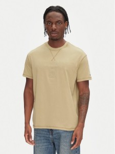 Tommy Jeans T-Shirt Tonal Crest DM0DM20805 Beżowy Relaxed Fit