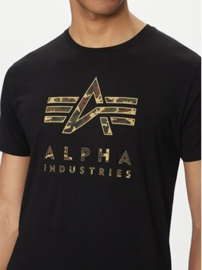 Alpha Industries T-Shirt Camo Puff 146506 Czarny Regular Fit