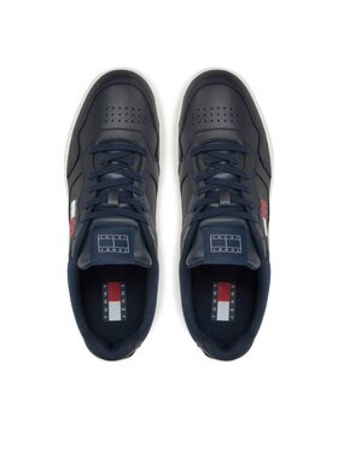 Tommy Jeans Sneakersy (New) Tjm Cupsole Leather Ess EM0EM01443 Granatowy