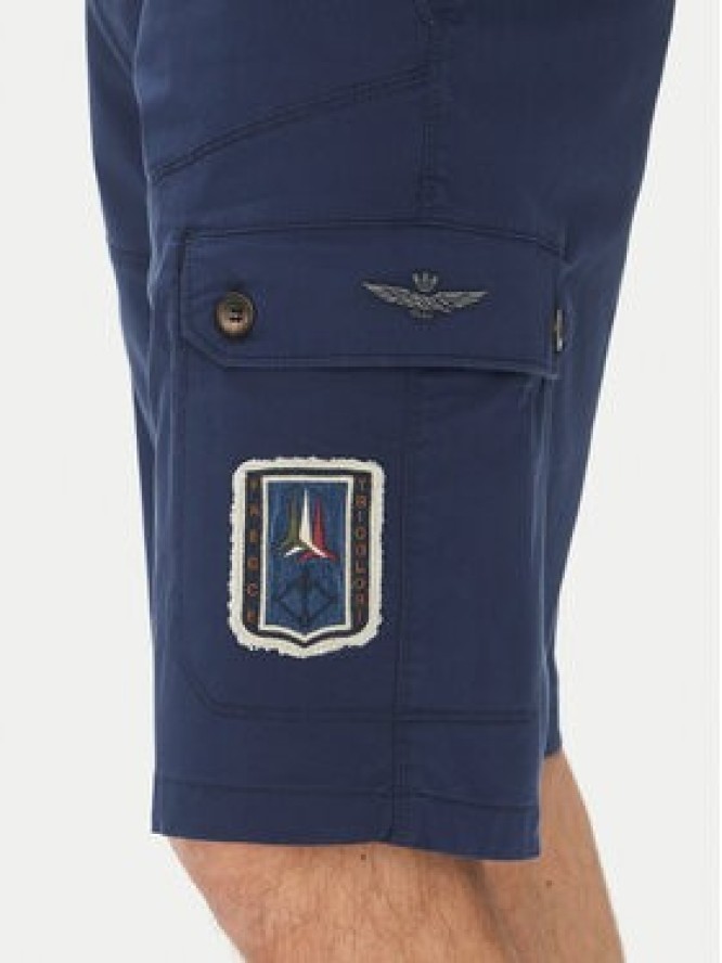 Aeronautica Militare Szorty materiałowe 251BE257CT3510 Granatowy Regular Fit