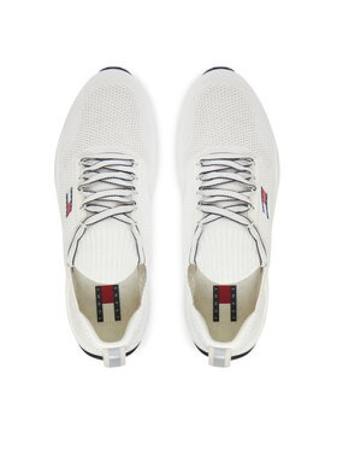 Tommy Jeans Sneakersy Tjm Runner Knitted EM0EM01580 Écru